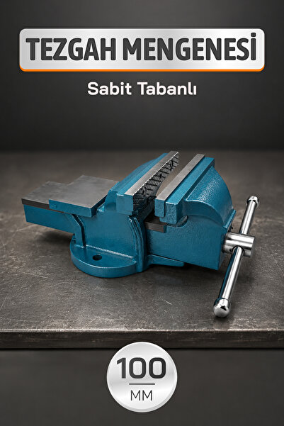 Badem10 HD11100 Sabit Tabanlı 100 mm (10 cm) Tezgah Mengenesi Turkuaz Renk Sa...