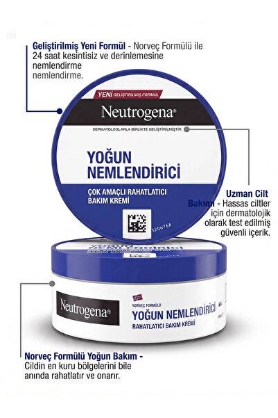 Neutrogena Yoğun Nemlendirici, Çok Amaçlı Rahatlatıcı Bakım Kremi, 2'li Set, ...