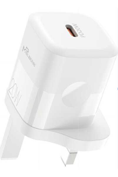 Milano MBLBERRI 20W USB-C PD Fast Charger UK 3-Pin Wall Adapter | Type-C Powe...