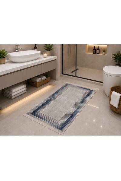 Elifim AVM Machine Washable Polyester Mat * Add a Touch of Elegance to Your Decor with Its Modern Pattern 50 cm X 80 cm