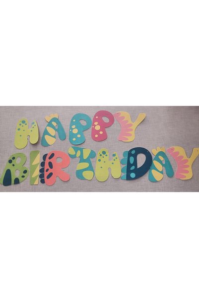 TAFPE ART STUDİO Dinosaur Themed Letter Banner Birthday Decoration