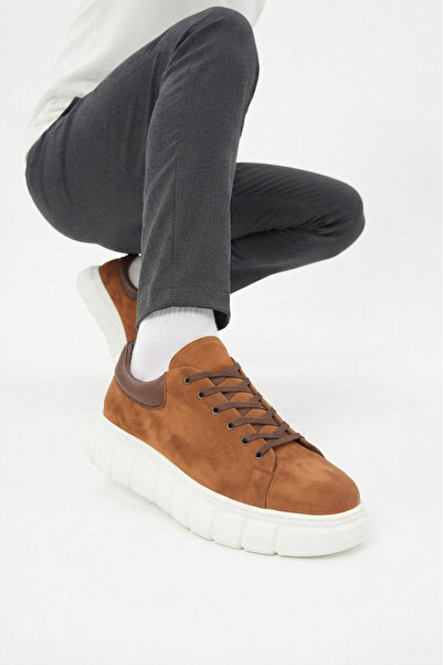 Zerenyus Zrj144 Premium Quality Lace-Up High Sole Casual Men's Sneaker Brown ...