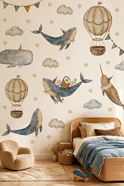 MSticker Bohemian Whale Wall Sticker Set 108 Pieces |   Baby & Kids Room Self...