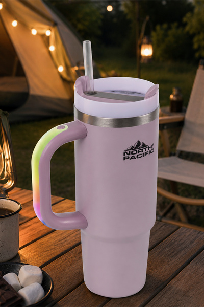 North Pacific LED Işıklı Pipetli Termos - 900 mL