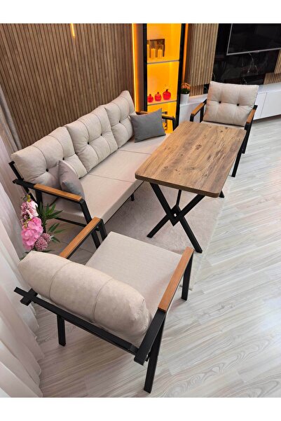 HouseART VERA 3+1+1 + Masa , Balkon, Bahçe - Cafe , Teras , Metal Kanepe Kolt...