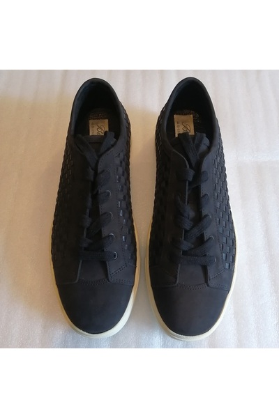 Butik Tülin Men's Genuine Cowhide Nubuck Black Hand-Knitted Combination Hard ...