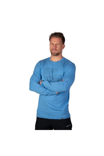 NORTHFINDER TR-5077OR men's outdoor bamboo T-shirt AUKUSTY, Albastru