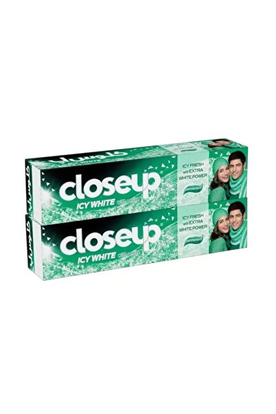 Closeup Icy White Toothpaste With Perlite Icy Fresh With Extra White Power- 2...