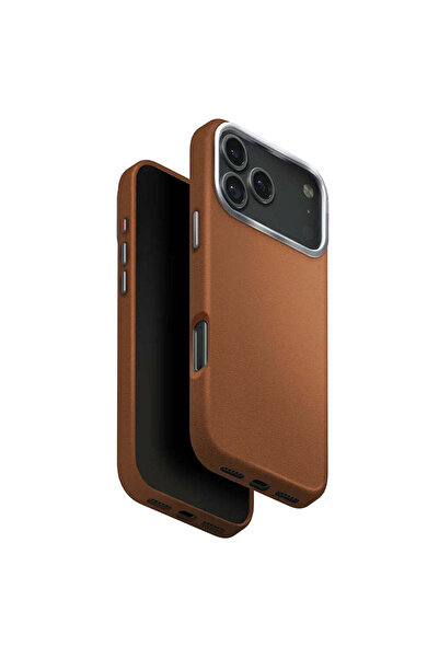 uniq Husă pentru iPhone 17 Pro Max, Lyden Piele ecologică MagClick, Maro