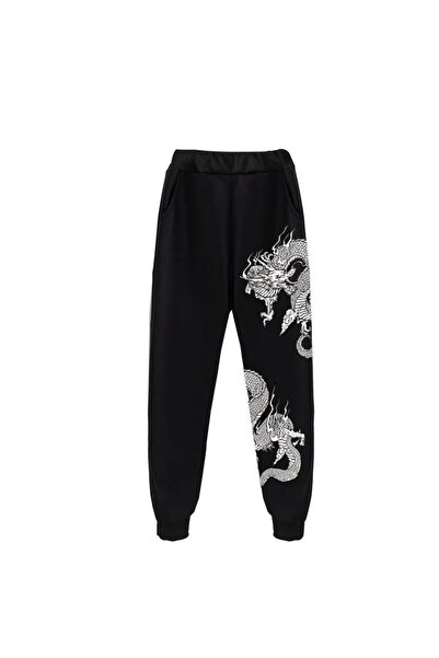 classy moda Unisex Figure Front Printed 2 Thread Combed Cotton Baggy Trousers