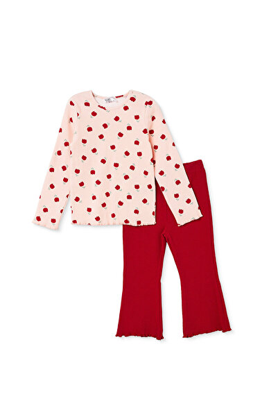 ebebek Hello Baby HelloBaby Kız Bebek Bluz-Tayt Çiçek Baskılı Bisiklet Yaka U...