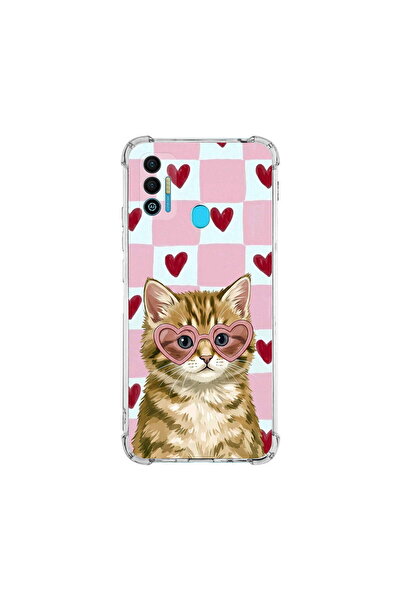 PrintiFy Tecno Spark 7t ile Uyumlu Pembe Pötikare Serisi Çapkın Mırnav Tasarı...