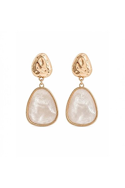 neslyaccessories Chao Mai Gold Edged Natural Stone Earrings