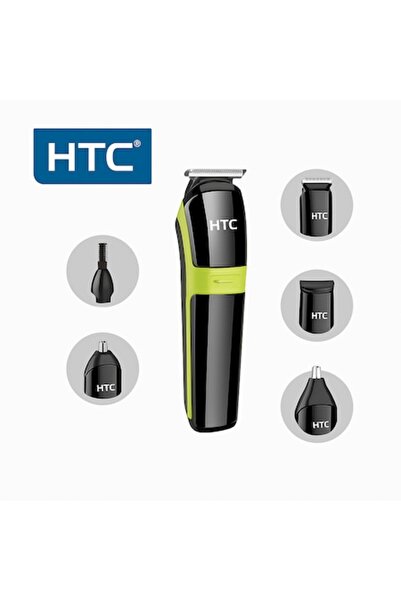 HTC Trimmer profesional 5-în-1 pentru păr, barbă, urechi și nas, fără fir, se...