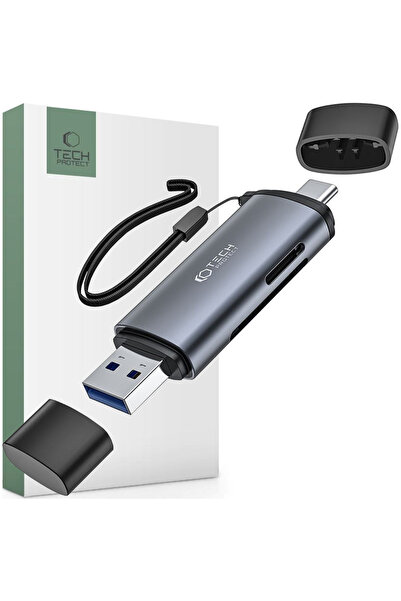 Tech-Protect Adaptor cititor de carduri SD Micro SD pentru telefoane și table...