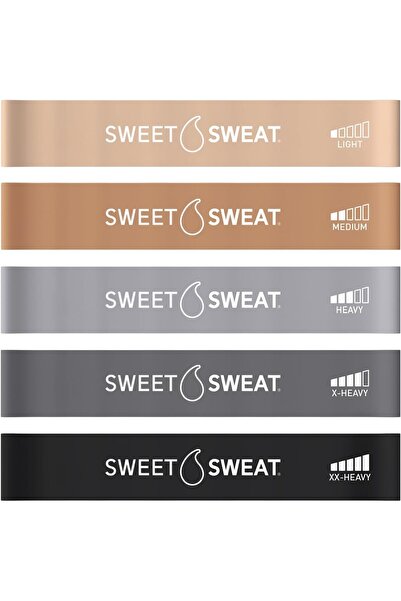 Sports Research Sweet Sweat Mini Loop Resistance Bands - Set of 5 | Exercise ...