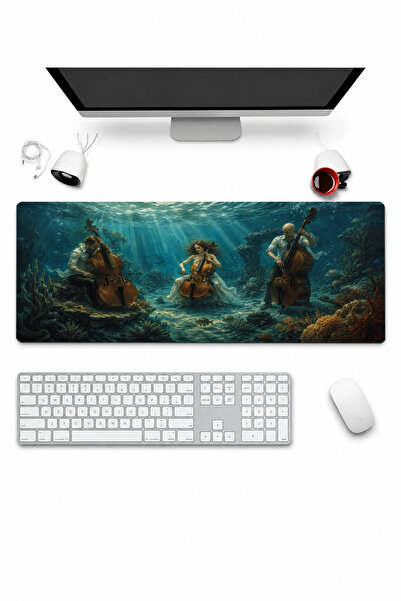SonicTouch Keyboard Mousepad 32X70Cm Ocean Symphony Seamless Smooth Liquid-Pr...