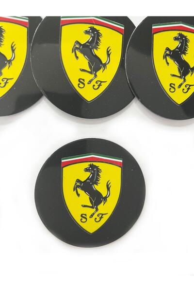 KOTO Jant Logosu Jant Göbeği Arması Sticker Amblem Ferrari 4 Adet 67mm