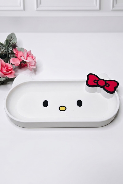 3dfabrick Hello Kitty Figürlü Masaüstü Gözlük Standı - Dekoratif Gözlük Tutucu ve Organizer