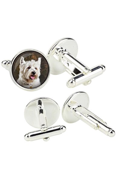 Art - Dog West Highland White Terrier, Westie, Westy - butoni într-o cutie, b...
