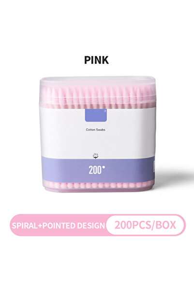 Choice PINK 200PCS/box - high-quality double ended cotton swabs - suitable fo...