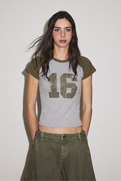 Stradivarius Baskılı kısa kollu t-shirt
