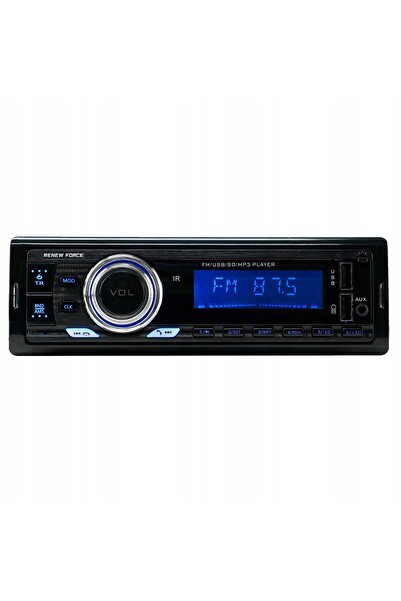 Renew Force Radio auto 1-DIN RDS Bluetooth USB Aux Telecomandă Panou detașabil