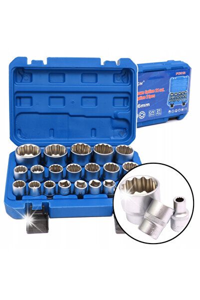 Falon Tech Set de chei tubulare Nasadki Spline 12 laturi Napas 1/2 8-36 21El
