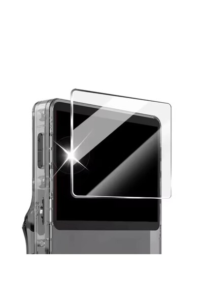 Choice6 1PCS Glass 3 IN 1 Carrying Storage Case with Tempered Glass Screen Pr...