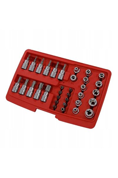 neilsen Set de chei tubulare Torx 3/8, 34 piese (pentru antrenare cu cheie tu...