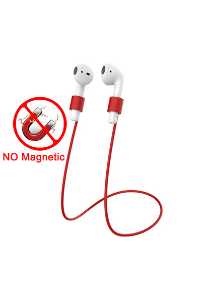 Choice A Red Anti-Lost Silicone Earphones Rope Holder Cable For AirPods 4 Pro...