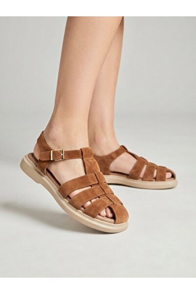 Rüya Shoes صنادل نسائية مريحة من الجلد الطبيعي