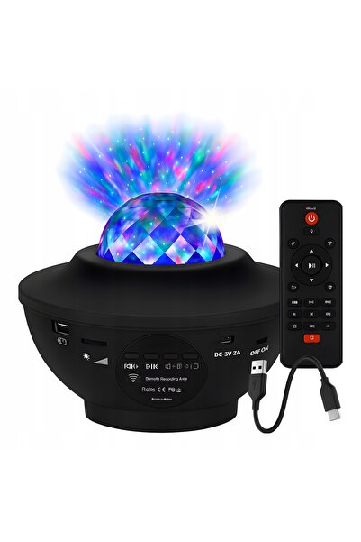 MINEXO Proiector de stele LED cu telecomandă și lumină de noapte USB pentru c...