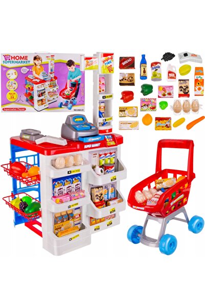 ISO TRADE Supermarket de jucării pentru copii cu cărucior și accesorii - Sune...