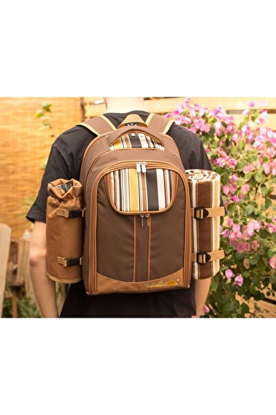 NO BRAND Rucsac termic de picnic cu kit pentru 4 persoane
