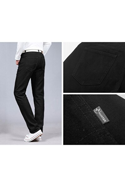 NO BRAND Blugi bărbați negri Texass Denim, croială dreaptă, Hunter 610/6 W37L32
