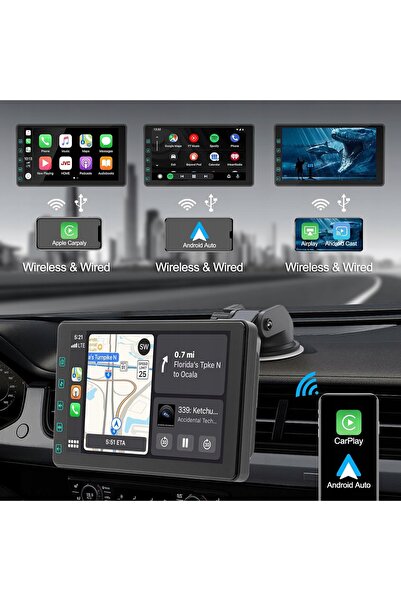 NO BRAND Radio auto Dywswinn de 9 inch cu Carplay, ecran tactil multimedia și...