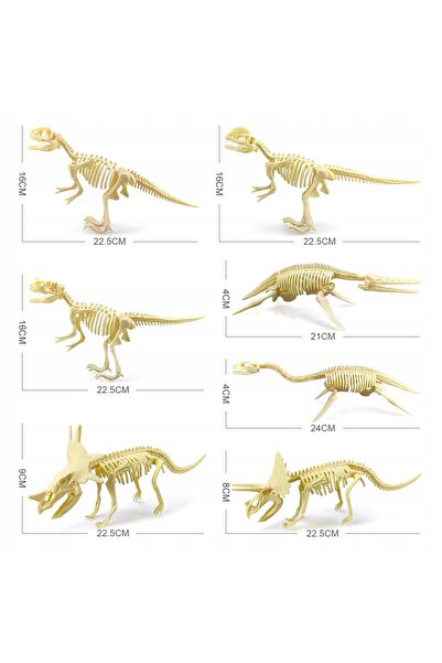 NO BRAND 7 bucăți jucării realiste cu schelete de dinozaur, cadou educativ, o...