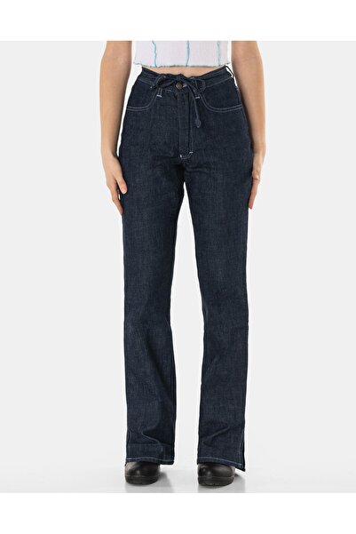 NO BRAND Pantaloni de damă evazați, blugi Rogers, 68 cm, denim brut