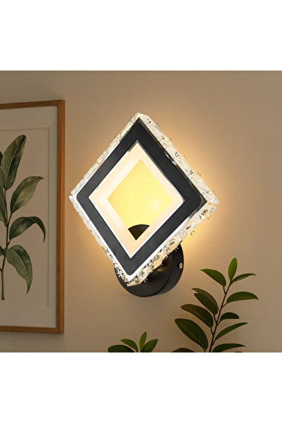 iTin Aplică LED TERRANO cu Cristale, Patrat, 24W, Lumină Rece/Caldă/Neutră, N...