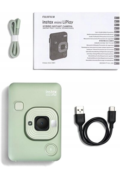 NO BRAND Imprimantă foto instantanee hibridă 2.7" LCD Micro SD USB-C