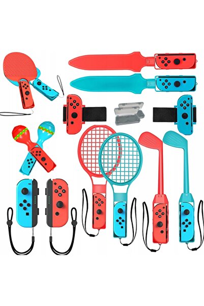 NO BRAND Kit de accesorii pentru gamepad 16 în 1, compatibil cu Switch, multi...