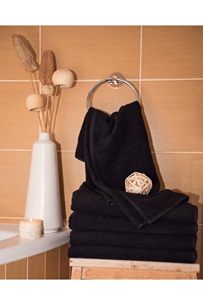 NO BRAND Prosoape de hotel de lux Tuva Home, negre, 30x50, din bumbac frotir,...