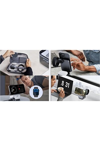 NO BRAND Aukey Lc-Mc312 15W 3 în 1 Încărcător prin inducție pentru iPhone, Ap...