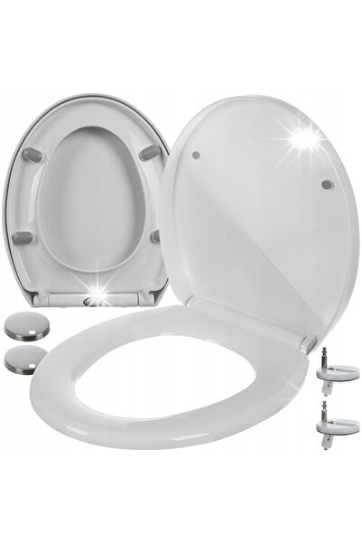 NO BRAND Scaun de toaletă cu închidere lentă, rigid, universal, rezistent, re...