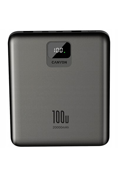 Canyoncase Powerbank CANYON PB-2008 LED 20000 mAh PD100W QC3.0 Gri închis