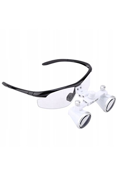 NO BRAND Bentiță medicală cu lupă stomatologică 3.5X, tip ochelari, 320-420mm