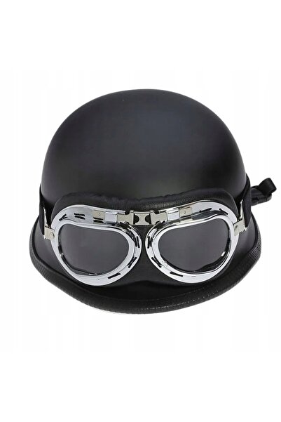 NO BRAND Cască de motocicletă Cască cu viziere Chopper Retro German Dot Peanu...