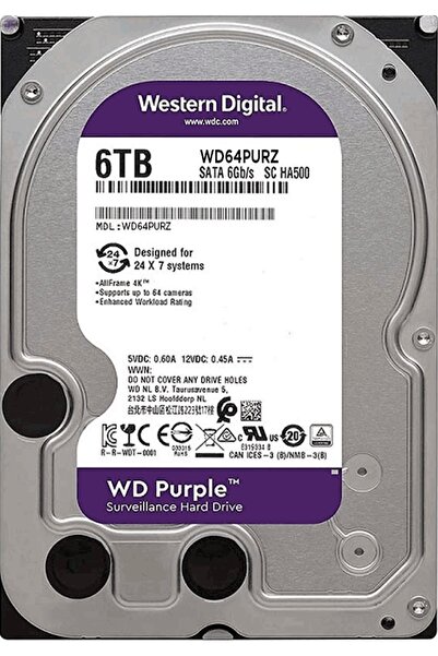 WESTERN DIGITAL Hard disk pentru înregistrator WD64PURZ 6TB