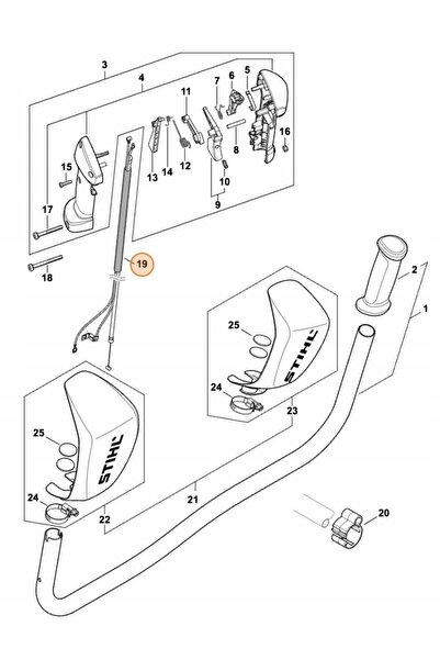 NO BRAND Cablu de accelerație Stihl Fs 240, Fs 261, Fs 260, 4147 180 1119